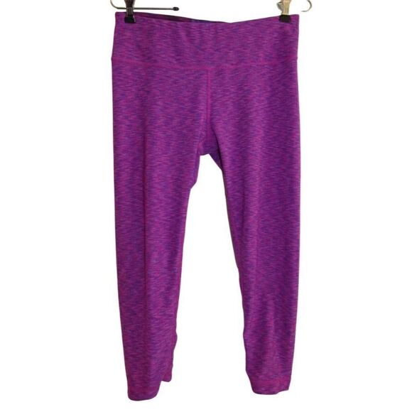 Active Life Purple Fuschia Space Dye Reversible Active Leggings Pocket Sz S - Picture 3 of 9